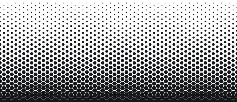hexagon shapes Vector halftone for background