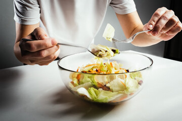 Obraz na płótnie Canvas Healthy food salad