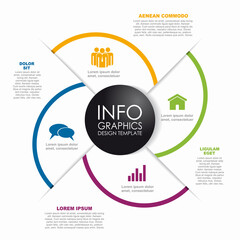 Obraz premium Infographic design template with place for your data. Vector illustration.