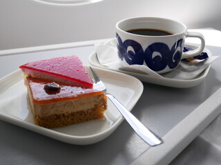 cake with coffee
