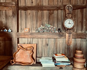 books and clock