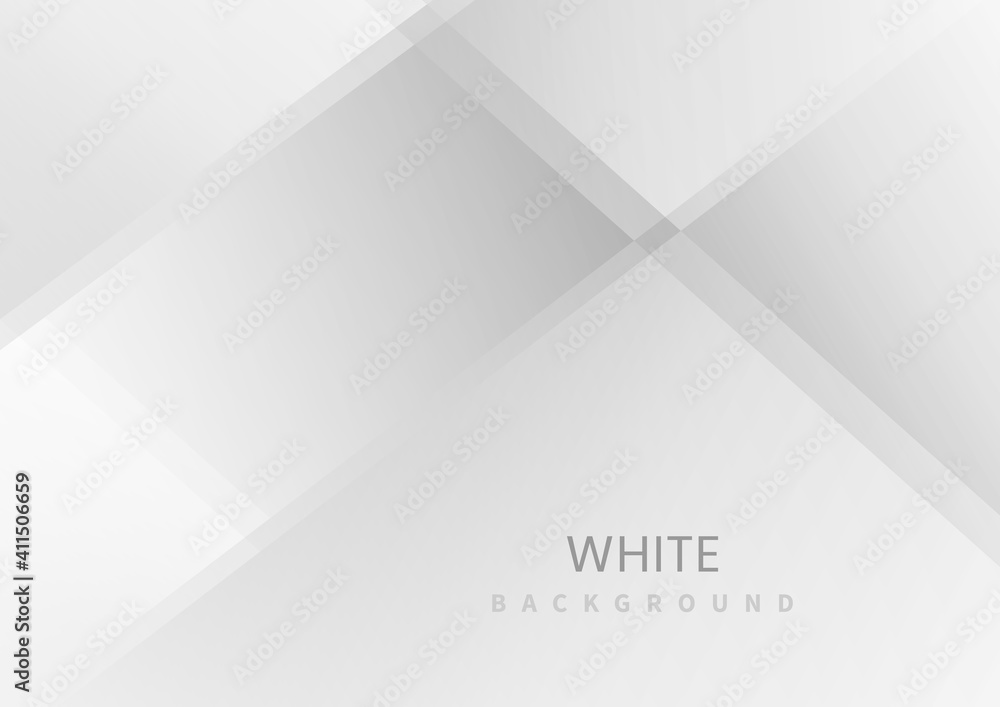 Aufkleber abstract white and gray triangle overlapping layer background. modern style.