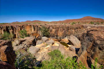 Rocky canyon in Palmwag