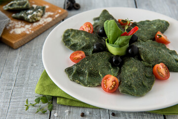 green dumplings