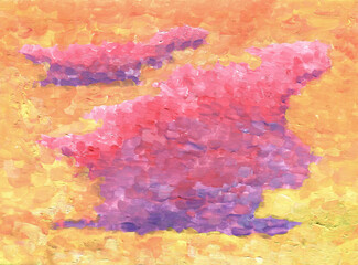 abstract gouache  clouds hand painted