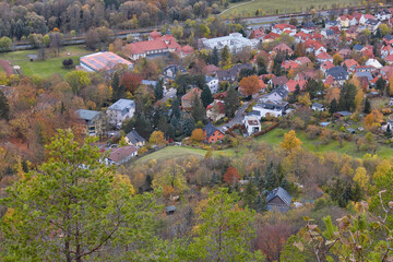 Blick vom Steinbruch ins Saale Tal, Jena, Thüringen, Deustchland