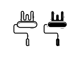 An icon of a roller brush paint.