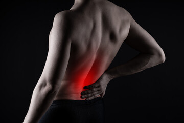 Back pain, kidney inflammation, ache in man's body