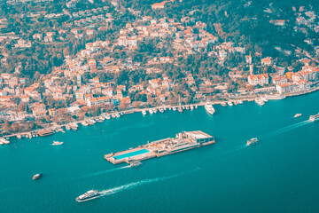 aerial view of the istanbul bosporus