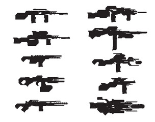 Set Of Scifi Weapons Concept