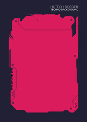 Obraz premium Detailed Hitech Border Background
