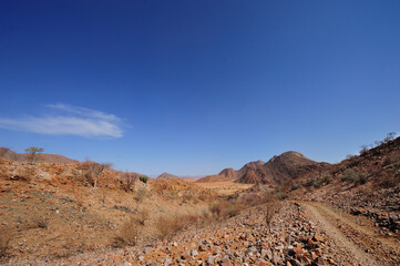 Road down a pass in the Kaokoveld