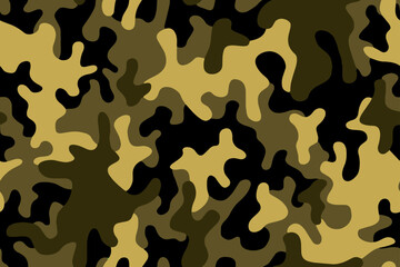 Volledige naadloze camouflage textuur huid patroon vector voor militaire textiel. Bruikbaar voor Jas Broeken Shirt en Shorts. Legercamomaskerontwerp voor jachtstof en behang.
