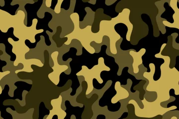 Wallpaper murals Camouflage Full seamless camouflage texture skin pattern vector for military textile. Usable for Jacket Pants Shirt and Shorts. Army camo masking design for hunting fabric print and wallpaper. 