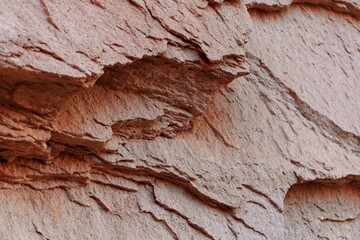 Texture of orange sand stone. Salt pink cave background.