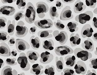 Full Seamless Women Dress Texture Pattern. Grey and White Abstract Wave Watercolor Design Background for Textile Print.