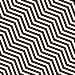 Seamless zigzag pattern. Diagonal loop background. Vector