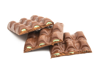 chocolate bar with pistachios