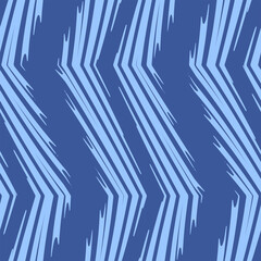 Full Seamless Background with Stripes Blue Lines Vector. Texture with Vertical Abstract Brush Strokes. Vertical lines design for armchair, curtain and linens fabric print.