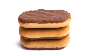 biscuit cookies with chocolate isolated