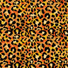 Fototapeta na wymiar Full seamless leopard cheetah animal skin pattern. Design for textile fabric printing. Suitable for fashion use.
