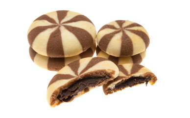 striped cookies isolated