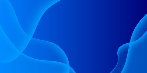 Blue liquid abstract background. Blue fluid vector banner template for social media, web sites. Wavy shapes. Business digital presentation design.