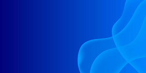 Blue liquid abstract background. Blue fluid vector banner template for social media, web sites. Wavy shapes. Business digital presentation design.