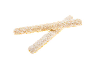 waffle roll with cream isolated