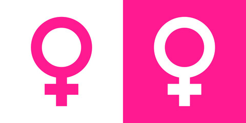 Female Gender Symbol Vector Icon