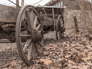 Fototapeta na wymiar Rustic Wagon wheel