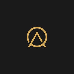 Fashion luxury letter AO logo vector
