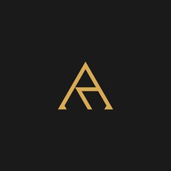 Fashion luxury letter AR logo vector