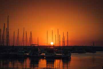 Fototapeta premium Sunset from Bulgaria. Sozopol, Summer 2020