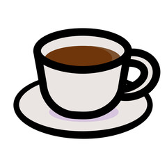 シンプルでかわいいコーヒーのイラスト