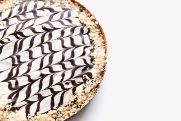 pie on white background, confectionery 