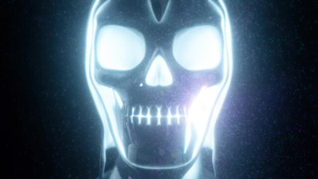 Digital Human Skull Scanning 4k. High quality 4k footage