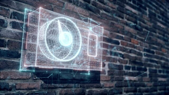 Air Conditioner Hud Hologram v2 4k. High quality 4k footage