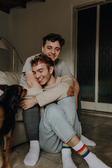 valentines day young gay couple