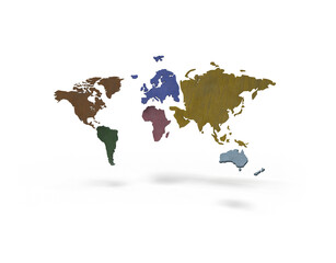abstract colored worldmap