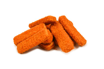 Fish stick isolated on white background.