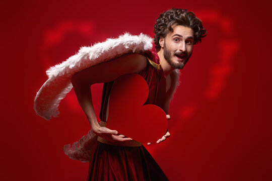 Funny Cupid With Heart