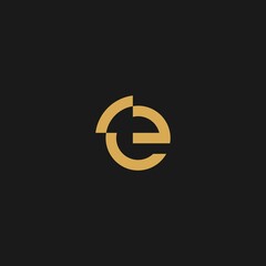 Fashion luxury letter E logo vector