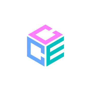 Logo with three letters CCE. Initial design vector