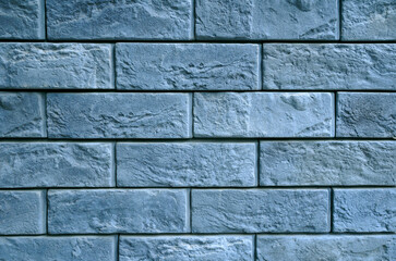 Modern blue brick wall texture