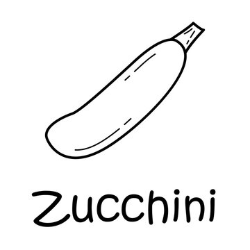 Badge  zucchini with the inscription. Vector, eps
