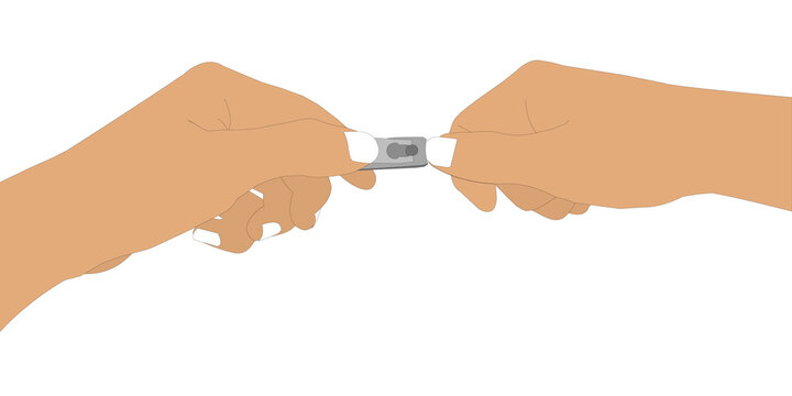 hand clipping nails gesture