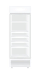 White vertical fridge. vector illustration