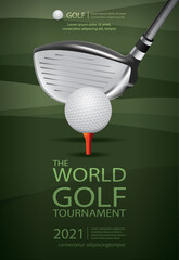 Poster Golf Champion Template Design Vector Illustration