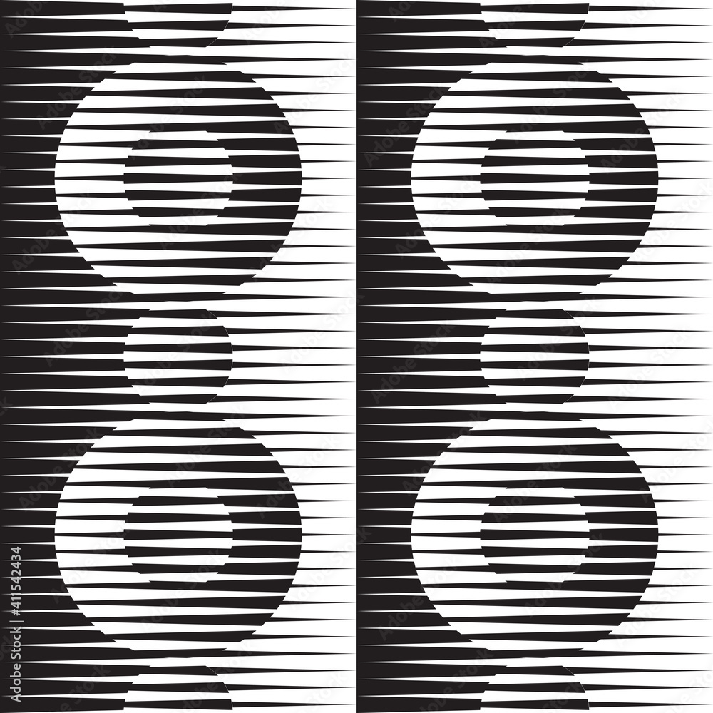 Aufkleber abstract geometric background design. circles strusture graphic seamless pattern. vector illustratio